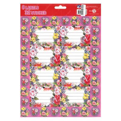 Dolphin Sticker Simli Çiçekler 01