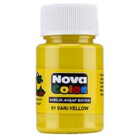 Nova Color Akrilik Ahşap Boyası 30Cc Sarı