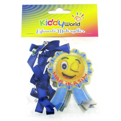 Kiddy World Keçe Motivasyon Rozeti 6'Lı Harikasın Mavi