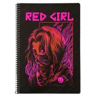 Keskin Color Rebel Pp Sp Defter A4 Büyük 80 Çizgili Red Girl