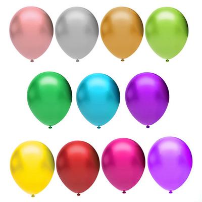Balon 12 İnch 30Cm Metalik 10'Lu Karışık Paket