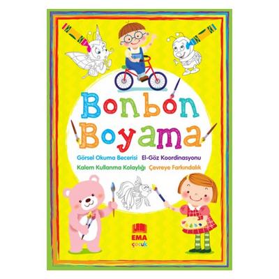 Ema Çocuk Bonbon Boyama Kitabı Renkli Örnekli