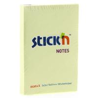 Hopax Stıck'n Yapışkanlı Not Kağıdı 76X51mm Pastel Sarı