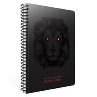 Gıpta Glow Notes Spiralli Defter A4 Büyük 80 Yaprak Çizgili Lion