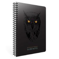 Gıpta Glow Notes Spiralli Defter A4 Büyük 80 Yaprak Çizgili Owl