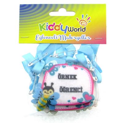 Kiddy World Keçe Motivasyon Rozeti 6'Lı Örnek Öğrenci Mavi