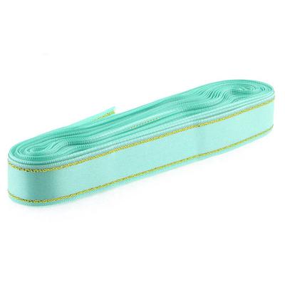 Kurdele Saten 20Mm 10 Metre Su Yeşili Altın Yaldızlı