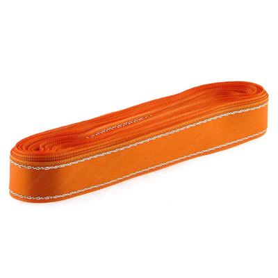 Kurdele Saten 20Mm 10 Metre Turuncu Gümüş Yaldızlı