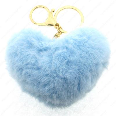 Motto 7354 Peluş Kalp Anahtarlık Açık Mavi