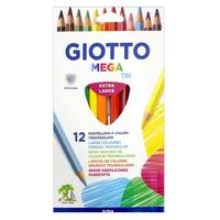 Giotto Mega Tri Jumbo Üçgen Kuru Boya 12 Renk
