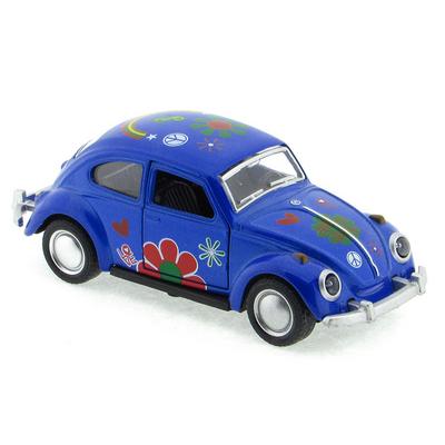 Metal Çek Bırak Araba 6636-28 Beetle Mavi