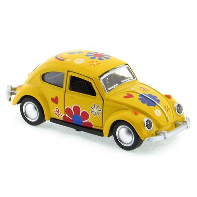 Metal Çek Bırak Araba 6636-28 Beetle Sarı