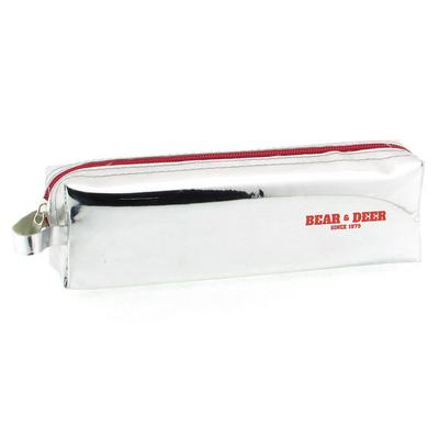 Bear & Deer Kc0116 Metalik Kalem Çantası Gümüş