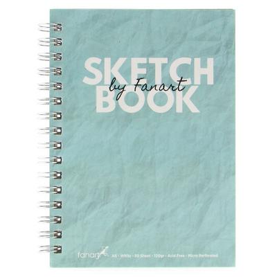 Fanart Sketch Book Spiralli Eskiz Defteri A6 120 Gr 50 Yaprak Turkuaz