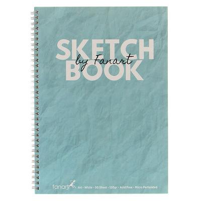 Fanart Sketch Book Spiralli Eskiz Defteri A4 120 Gr 50 Yaprak Turkuaz