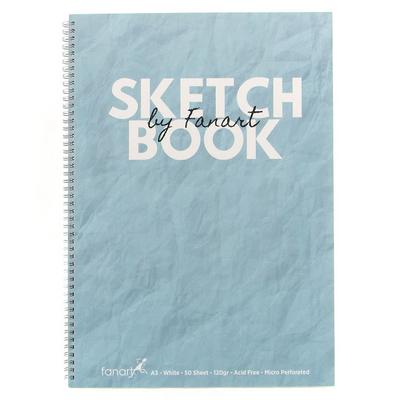 Fanart Sketch Book Spiralli Eskiz Defteri A3 120 Gr 50 Yaprak Turkuaz