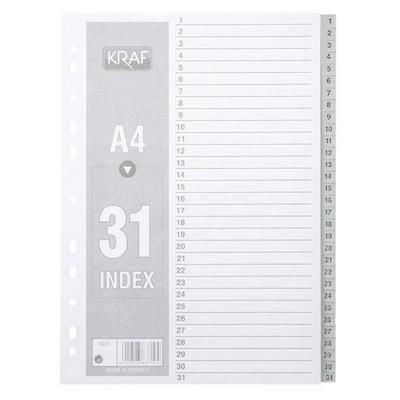 Kraf Plastik Seperatör 1-31 Rakam