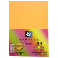 Alex Schoeller Neon Fosforlu Renkler A4 Kağıt 100 Adet
