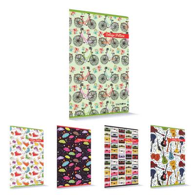 College Pattern Pp Defter A5 Küçük Boy 60 Yaprak Çizgili