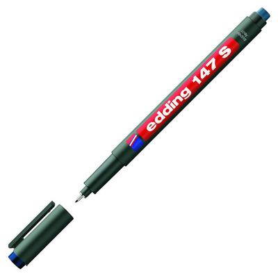 Edding E-147S Asetat Kalemi Silgili Mavi