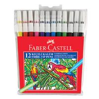 Faber-Castell Yıkanabilir Keçeli Kalem Boya 12 Renk