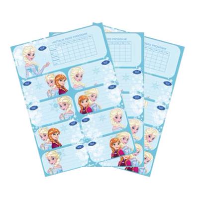 Frozen Okul Etiketi 3'Lü Paket