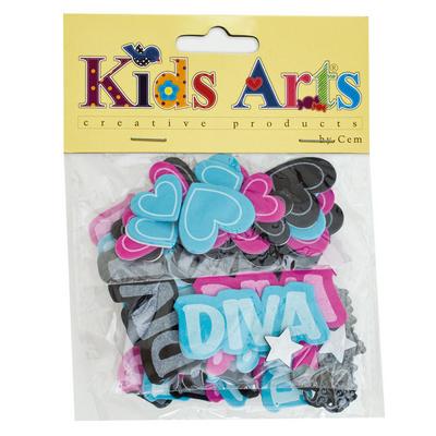 Kıds Arts Şekilli Eva Yapışkanlı My-81041-5B Prıncess