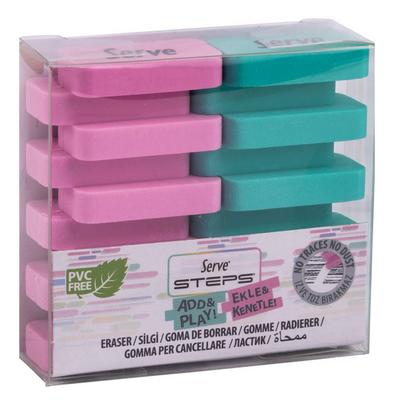 Serve Steps Silgi 2'Li Pastel Pembe - Yeşil
